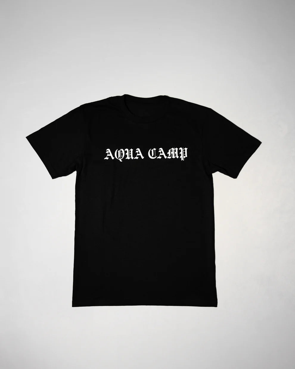 AQUA CAMP 'AQUA CAMP WORD LOGO BLACK TEE'