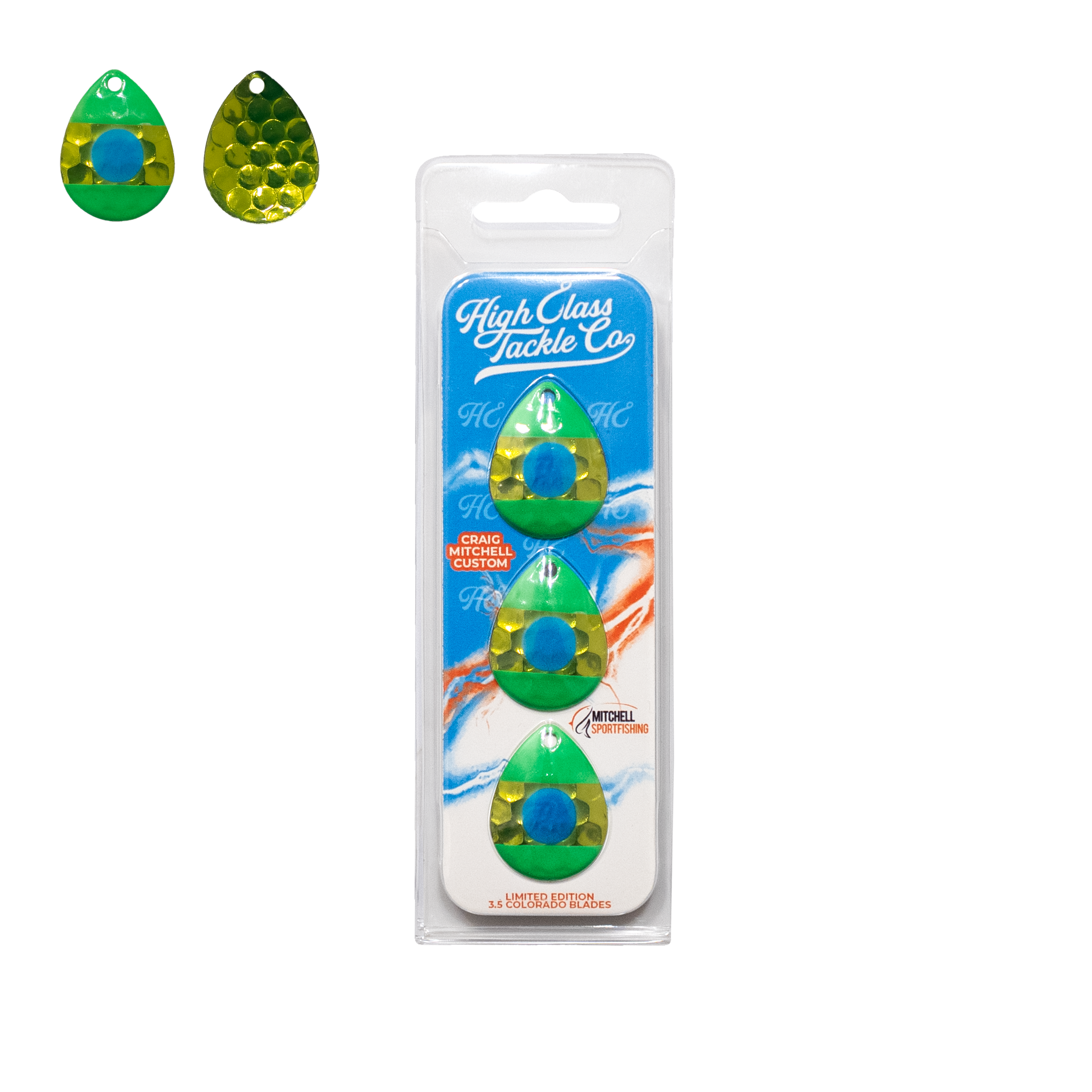 NEW "Left Turnz" Mitchell Sportfishing 3.5 Colorado Blades (3-Pack)