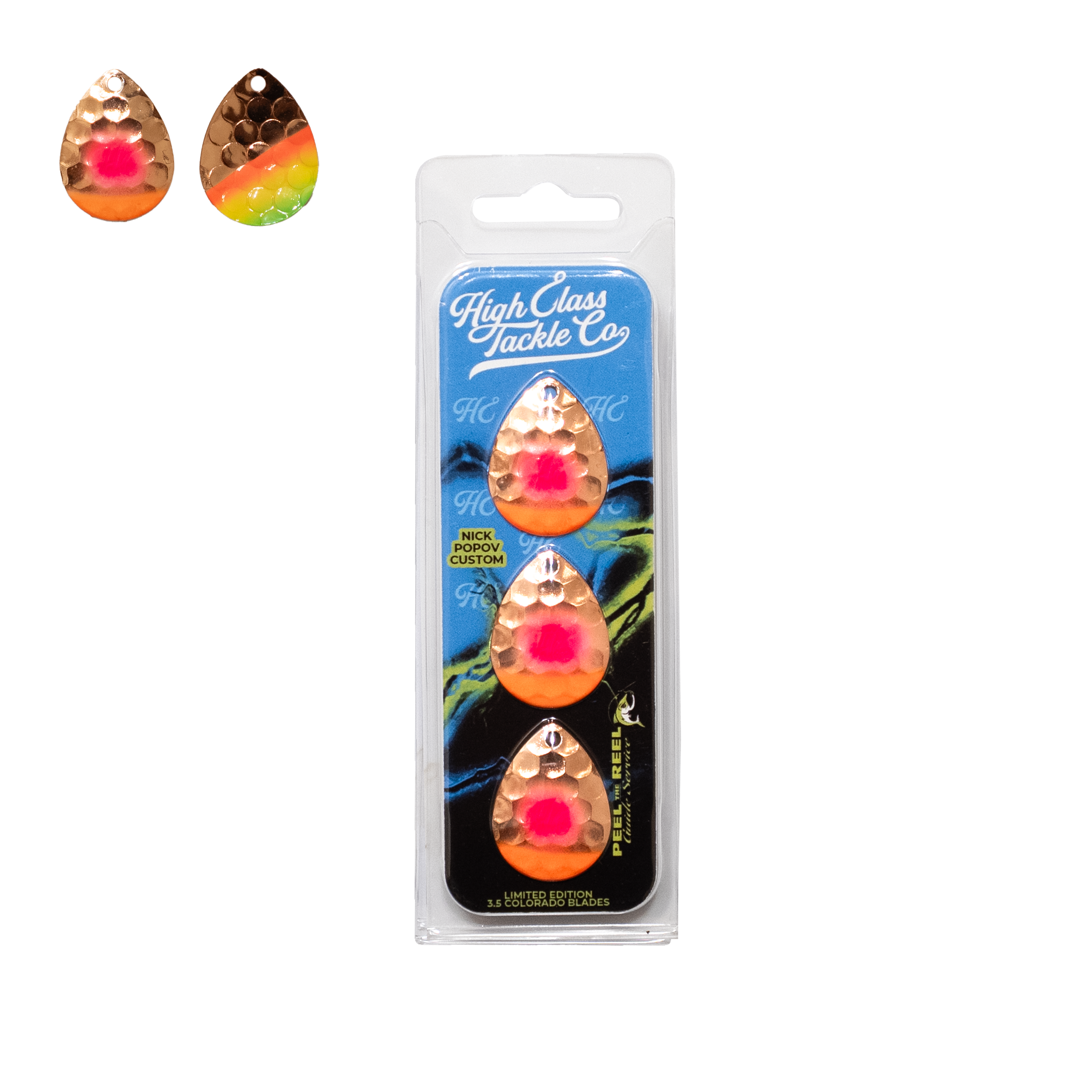 "NEW" Copper Civilian Peel The Reel x High Class 3.5 Colorado Blades (3-Pack)