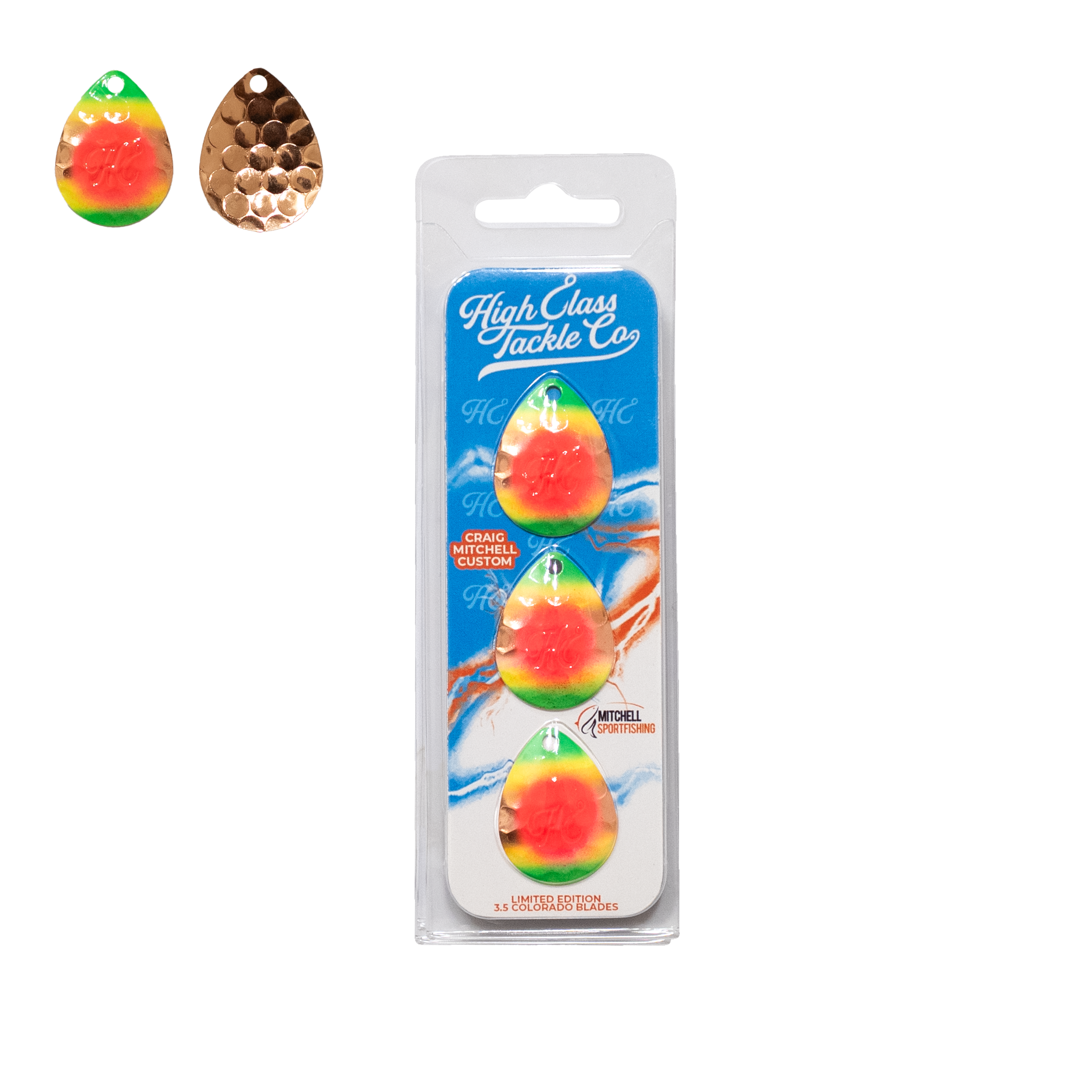 NEW "Pumpkin Spice" Mitchell Sportfishing 3.5 Colorado Blades (3-Pack)