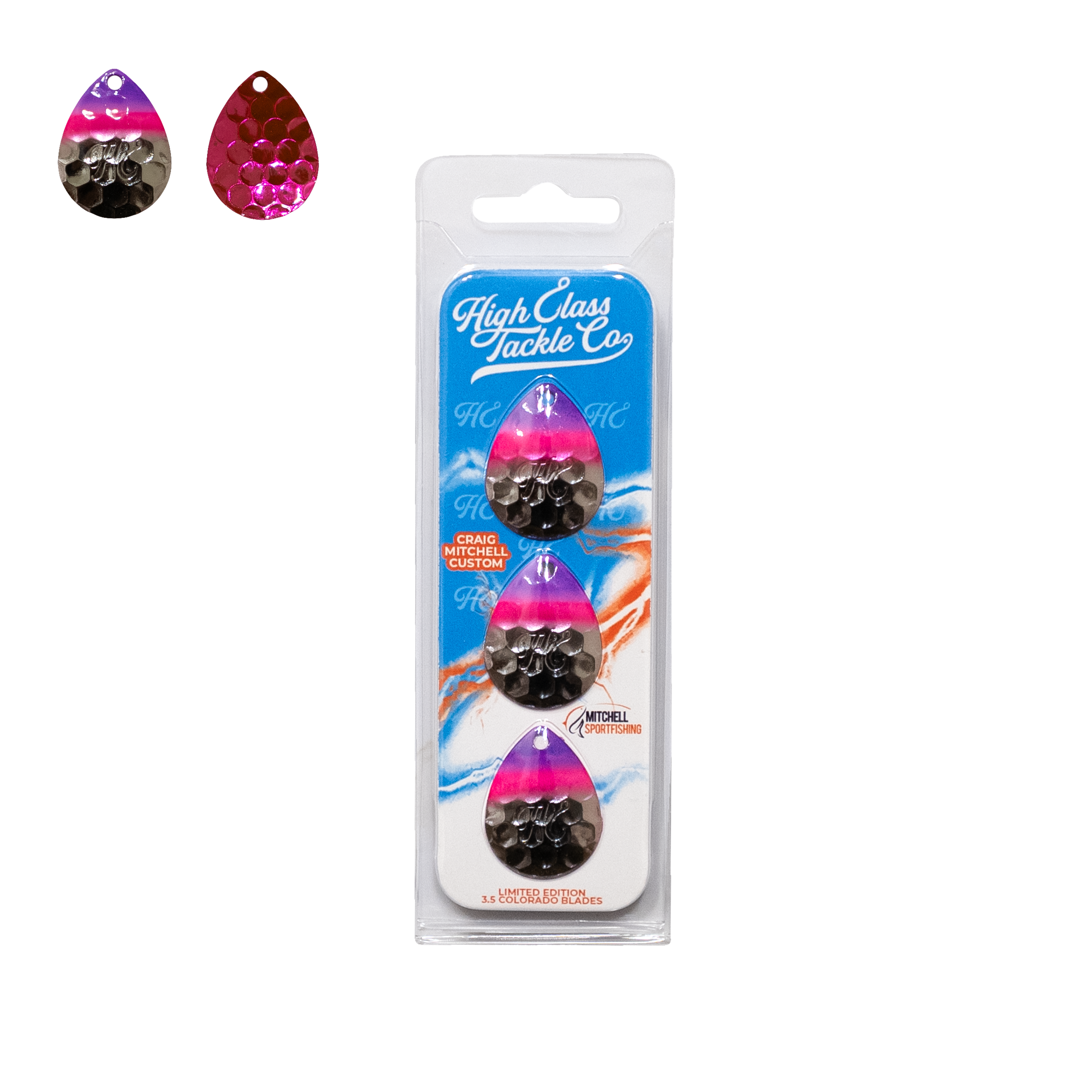 NEW "Summer Crush" Mitchell Sportfishing 3.5 Colorado Blades (3-Pack)