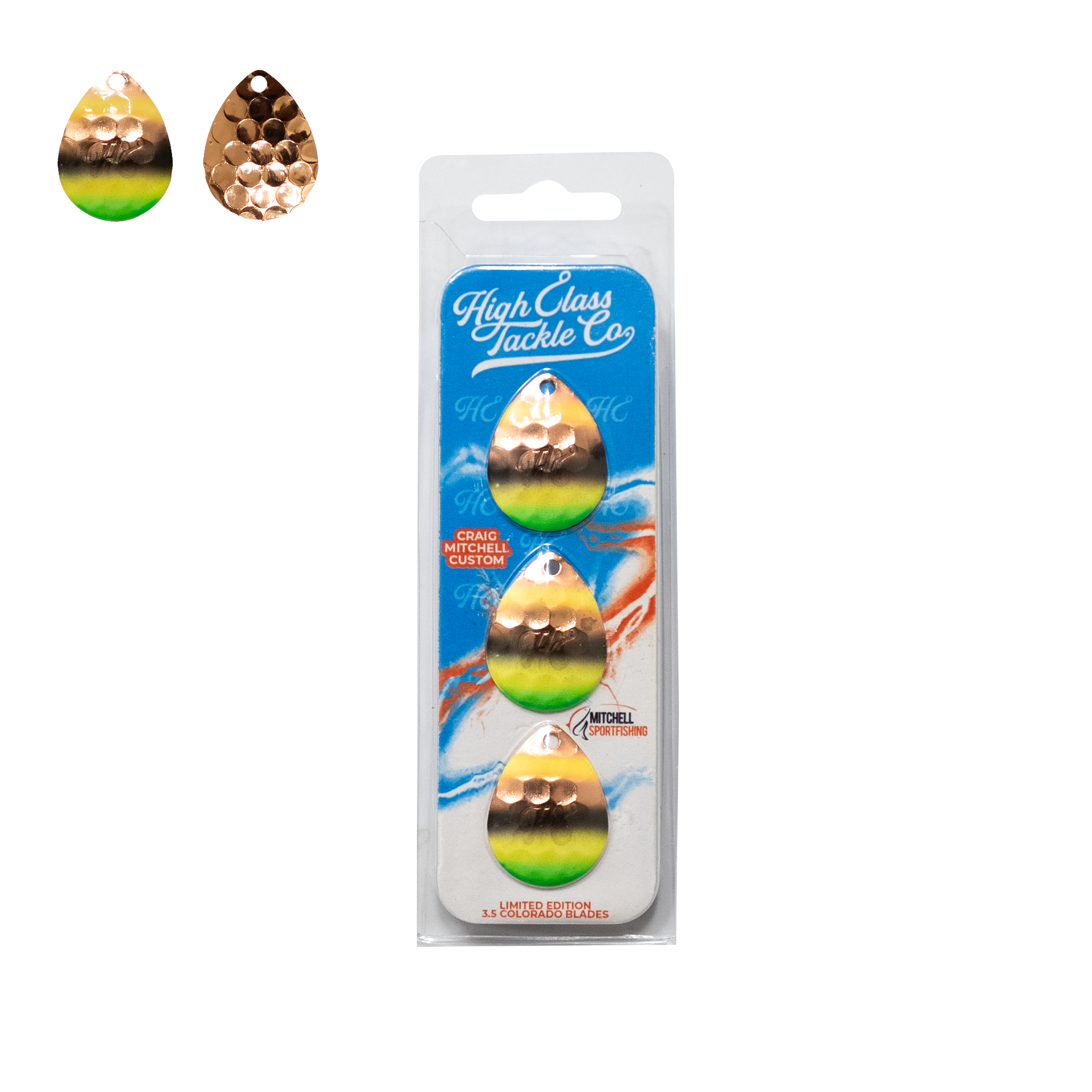 NEW "Ugly Step Sister" Mitchell Sportfishing 3.5 Colorado Blades (3-Pack)