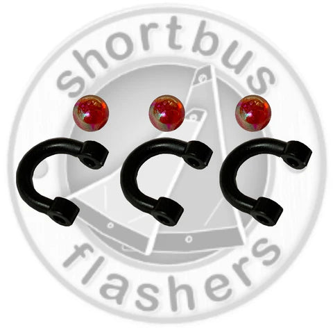 Plastic Fixed Clevis with Red Beads – 12 Pack