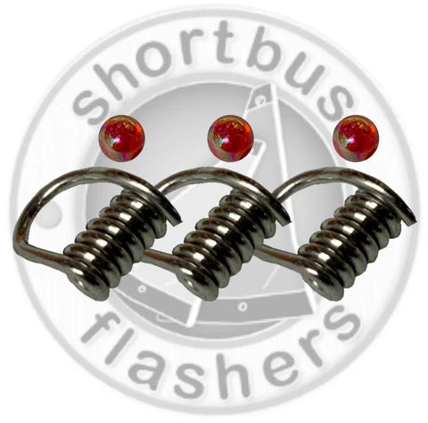 Stainless Steel Quick Change Clevis with Red Beads – 12 Pack