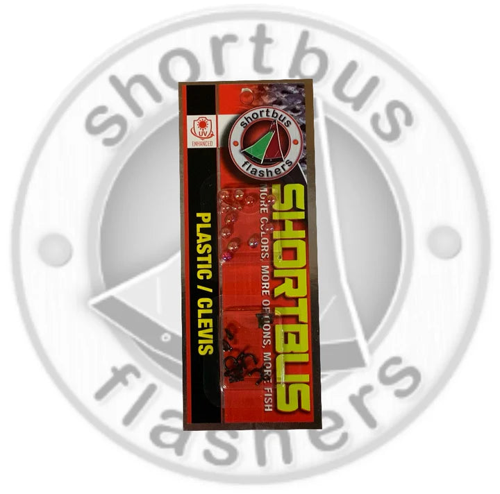 Plastic Fixed Clevis with Red Beads – 12 Pack