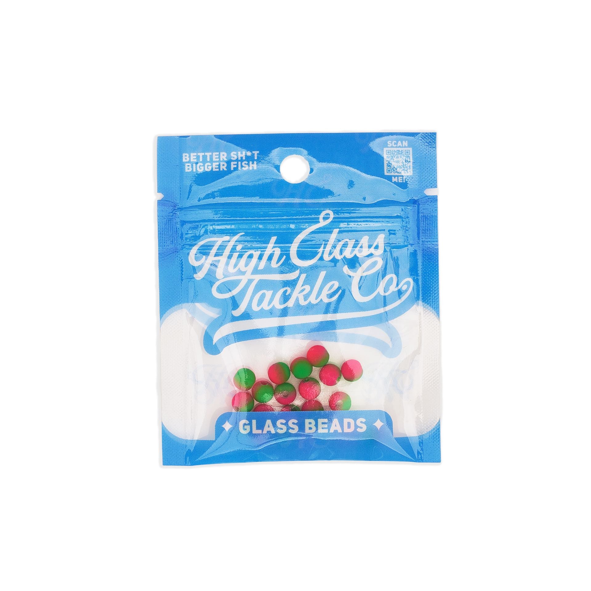 Pink/Green Glass Beads 6mm (20pack)