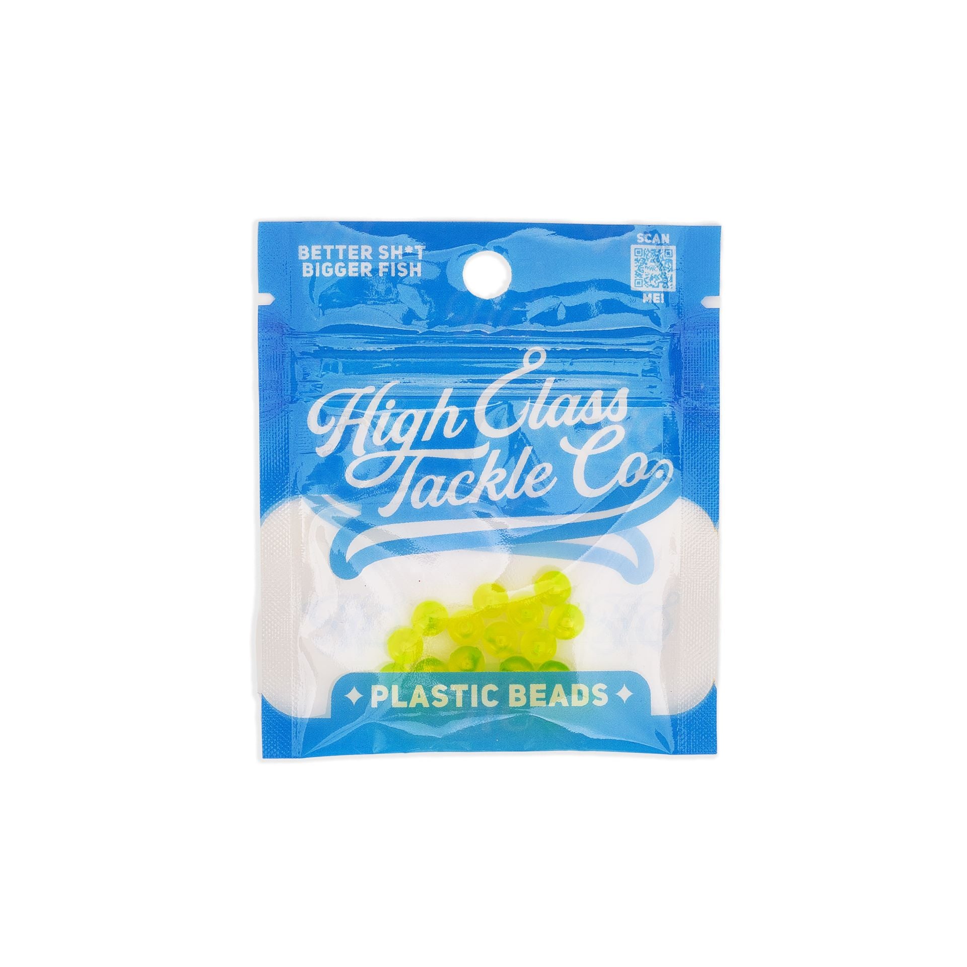 Clear Chartreuse Yellow 6MM Beads (20pack)