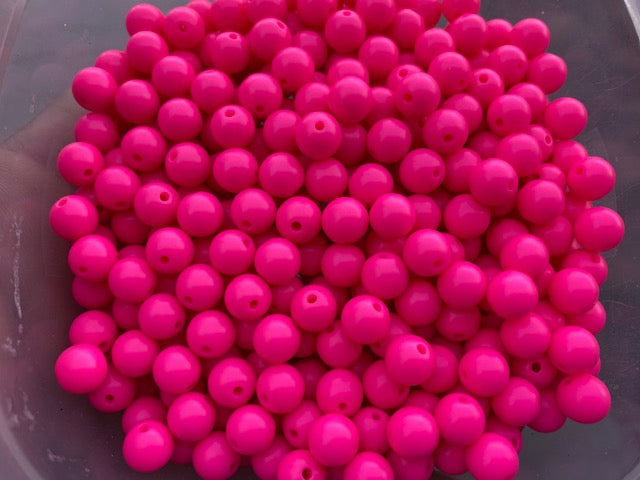8mm "Solid Pink" Beads (50 Pack)