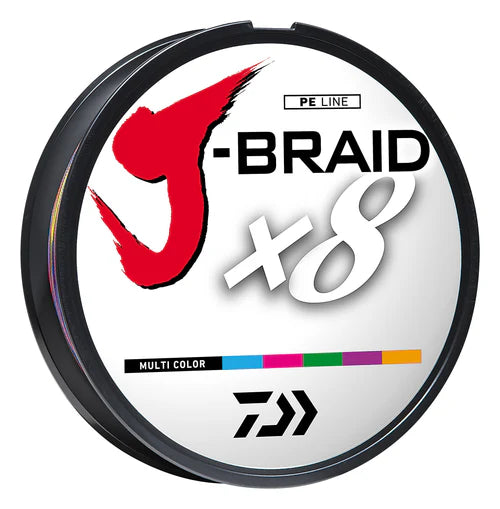 DIAWA J-BRAID X8 MULTI-COLOR 40LBS TEST (300 Yds)