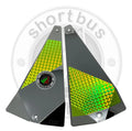 SHORTBUS 8' TRIANGLE FLASHER CHROME CHARTREUSE SCALE