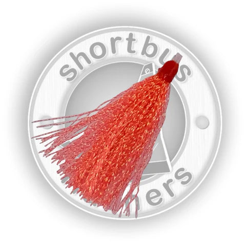 SHORTBUS RED TINSEL SKIRTS 2.5" (5-Pack)