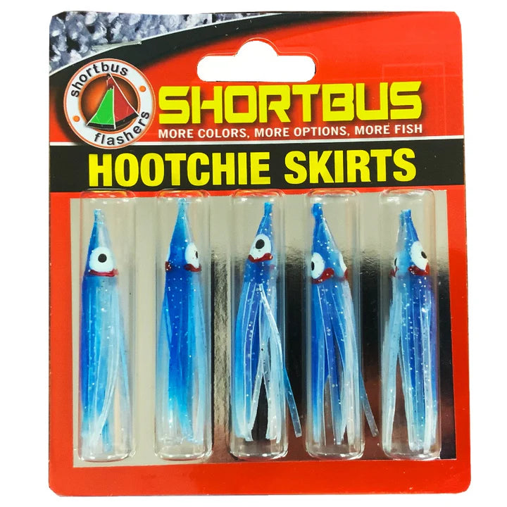 SHORTBUS BLUE SILVER HOOTCHIE SKIRTS 2.5" (5-Pack)
