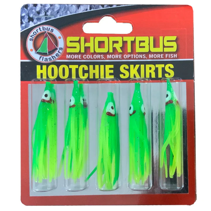 SHORTBUS GREEN HOOTCHIE SKIRTS 2.5" (5-Pack)