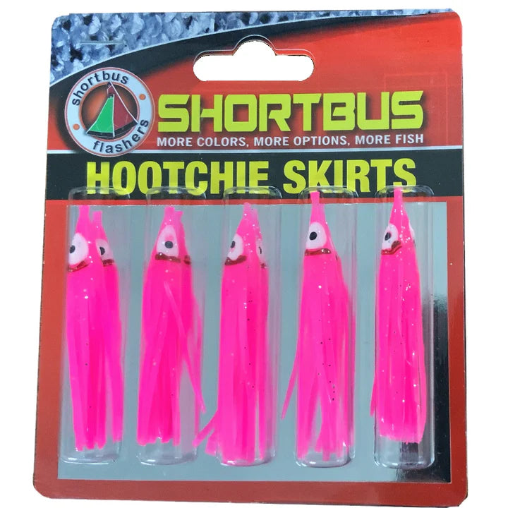 SHORTBUS HOT PINK HOOTCHIE SKIRTS 2.5" (5-Pack)