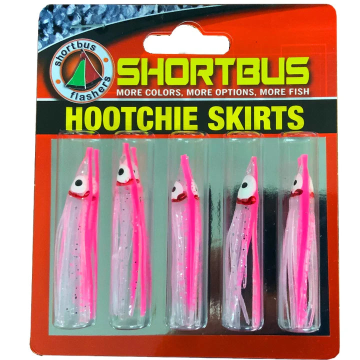 SHORTBUS PINK CLEAR HOOTCHIE SKIRTS 2.5" (5-Pack)