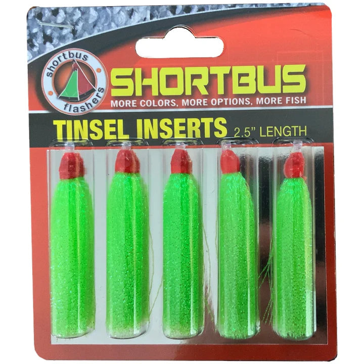 SHORTBUS GREEN TINSEL SKIRTS 2.5" (5-Pack)