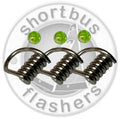Stainless Steel Quick Change Clevis with Green Beads '12 Pack'