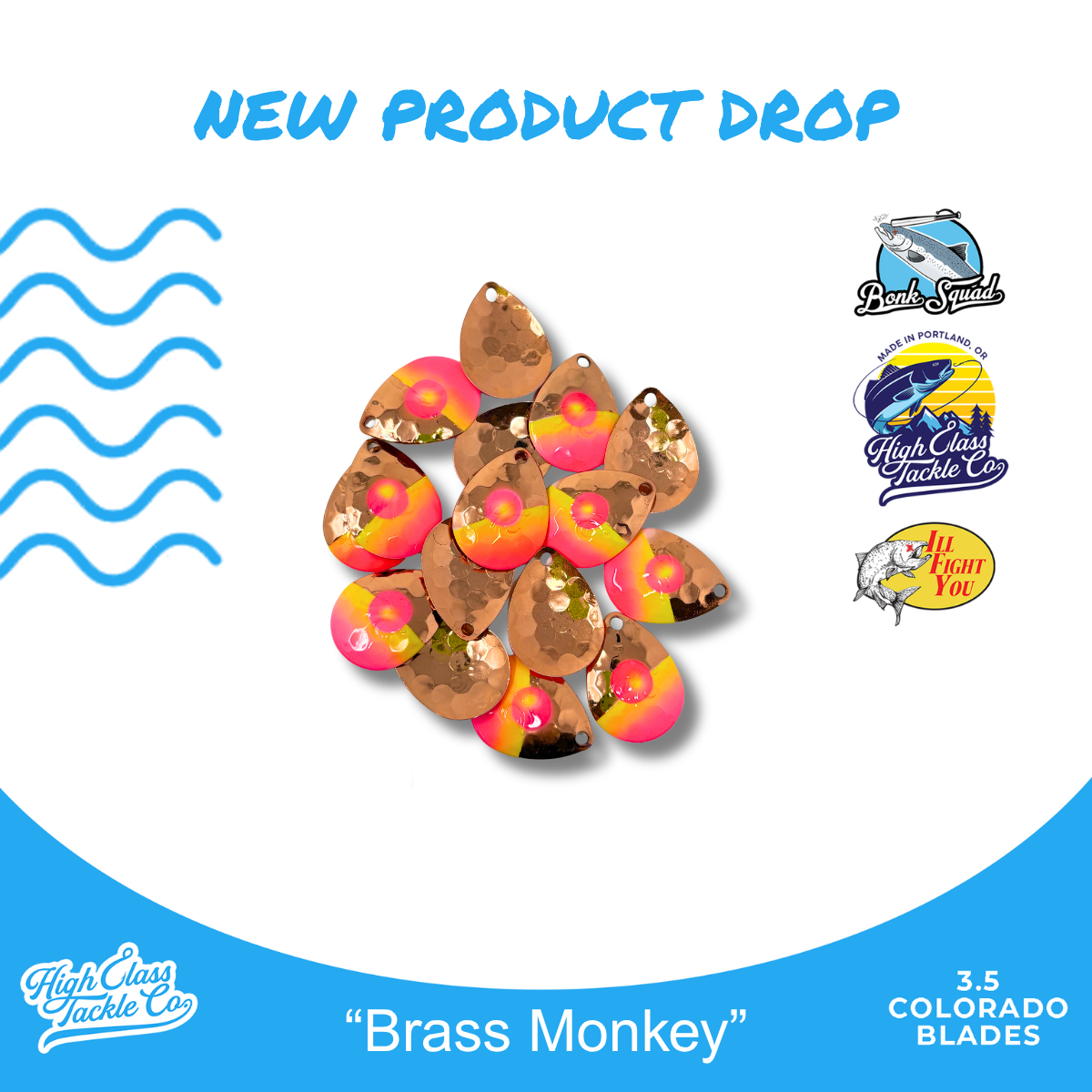 NEW! 'Brass Monkey' High Class 3.5 Colorado Blades (3-Pack)
