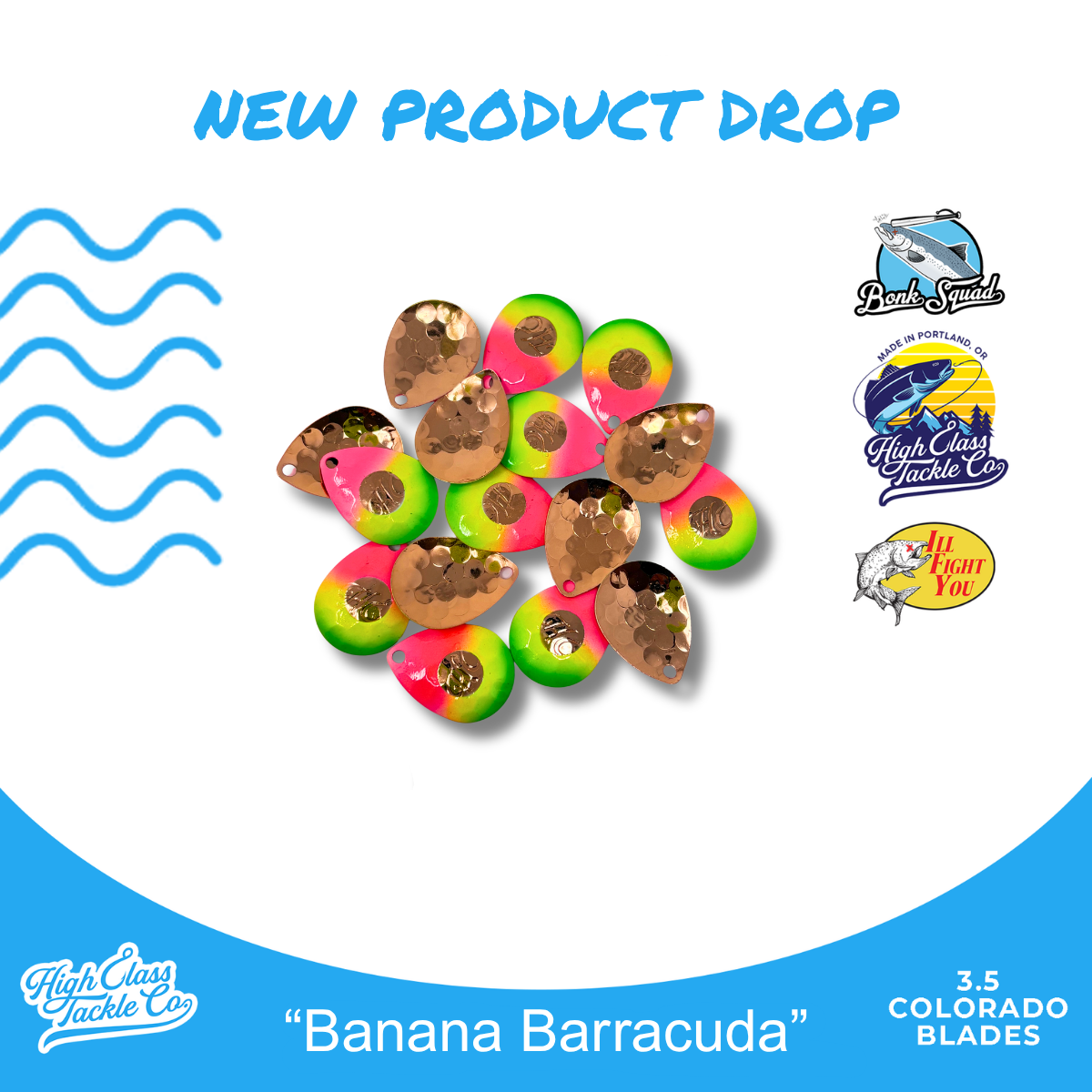 NEW! 'Banana Barracuda' High Class 3.5 Colorado Blades (3-Pack)