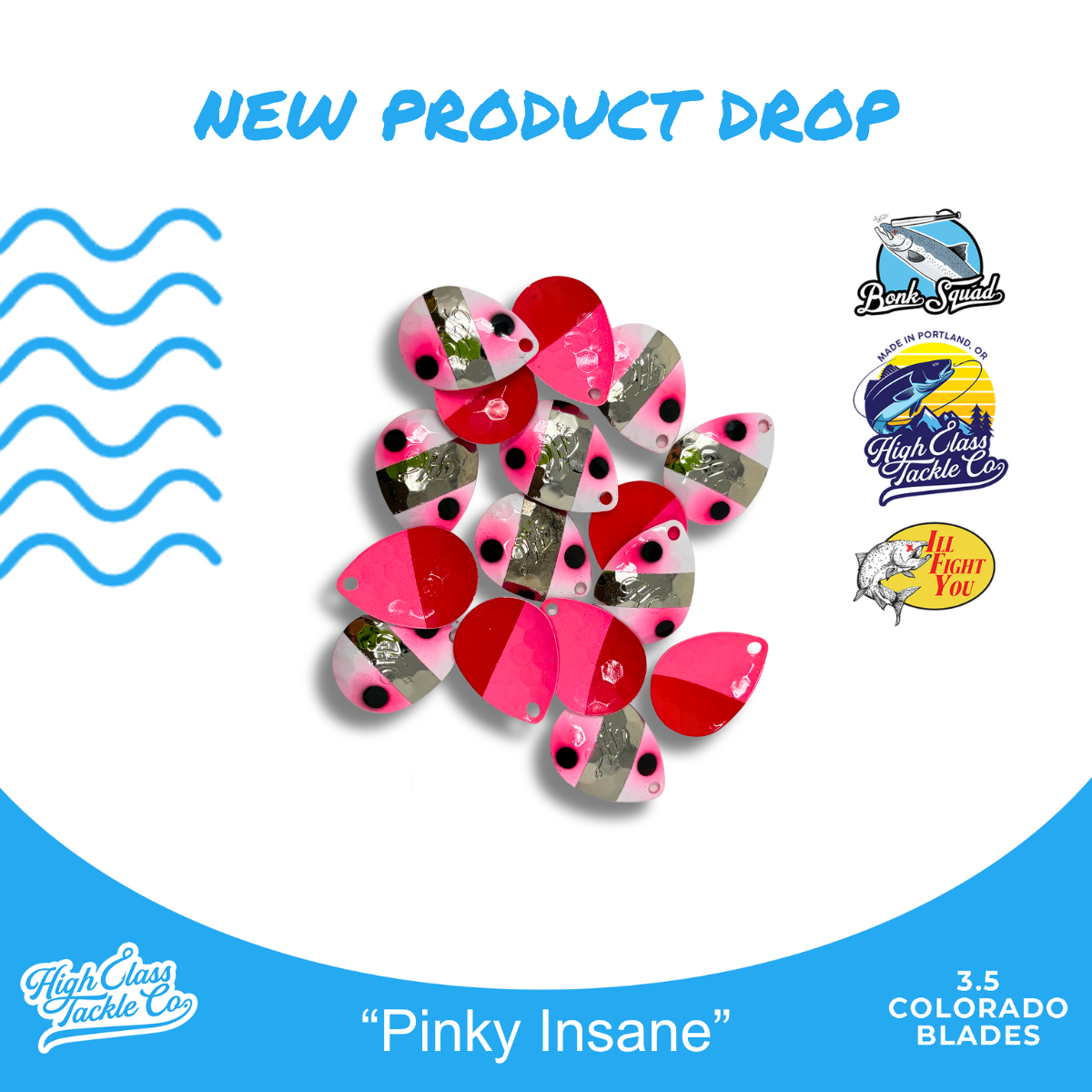 NEW! 'Pinky Insane' High Class 3.5 Colorado Blades (3-Pack)