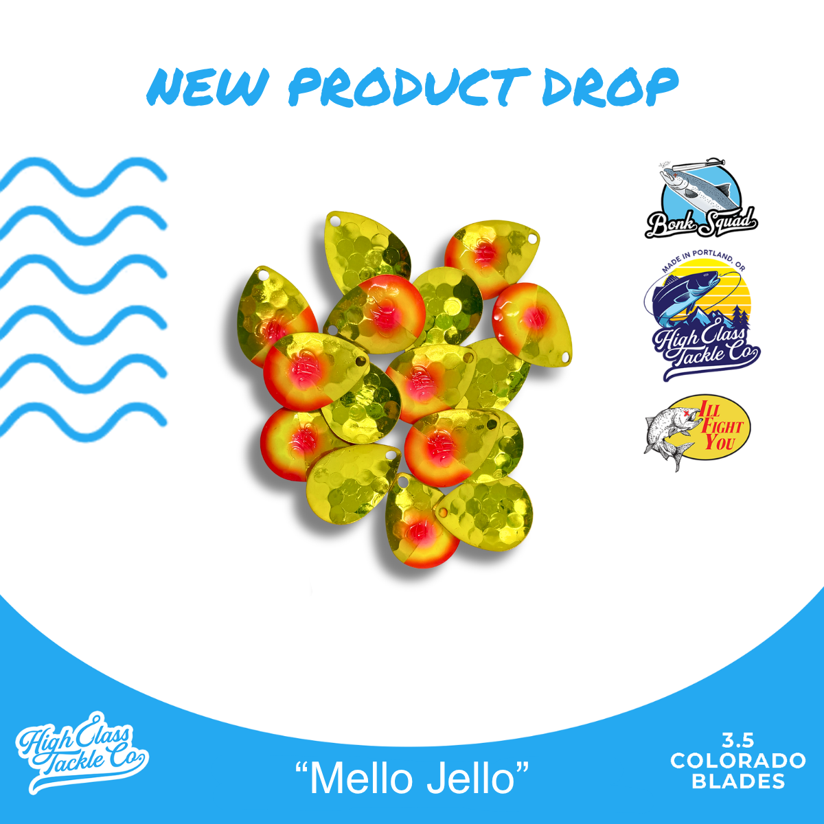 NEW! 'Mello Jello' High Class 3.5 Colorado Blades (3-Pack)