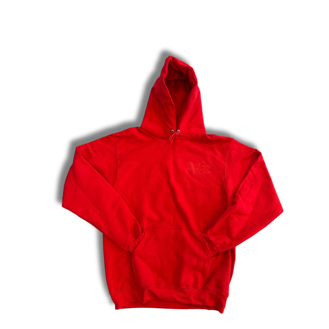 New Limited High Class / No Class Champion Hoodie – Red Rum