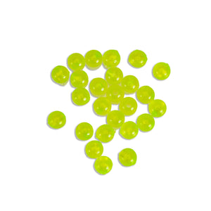 Clear Chartreuse Yellow 6MM Beads (20pack)
