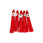 Load image into Gallery viewer, &quot;Flame Sparkle&quot; Hoochie Squid Skirts (5x PACK) 3.5&quot;

