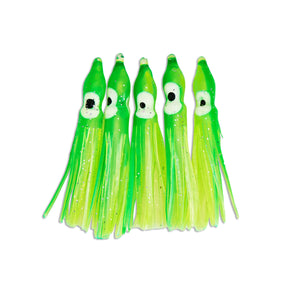 "Mountain Doo"  Hoochie Squid Skirts (5x PACK) 2 1/4"