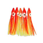 Load image into Gallery viewer, &quot;Sunset Sherbert&quot; Hoochie Squid Skirts (5x PACK) 3.5&quot;
