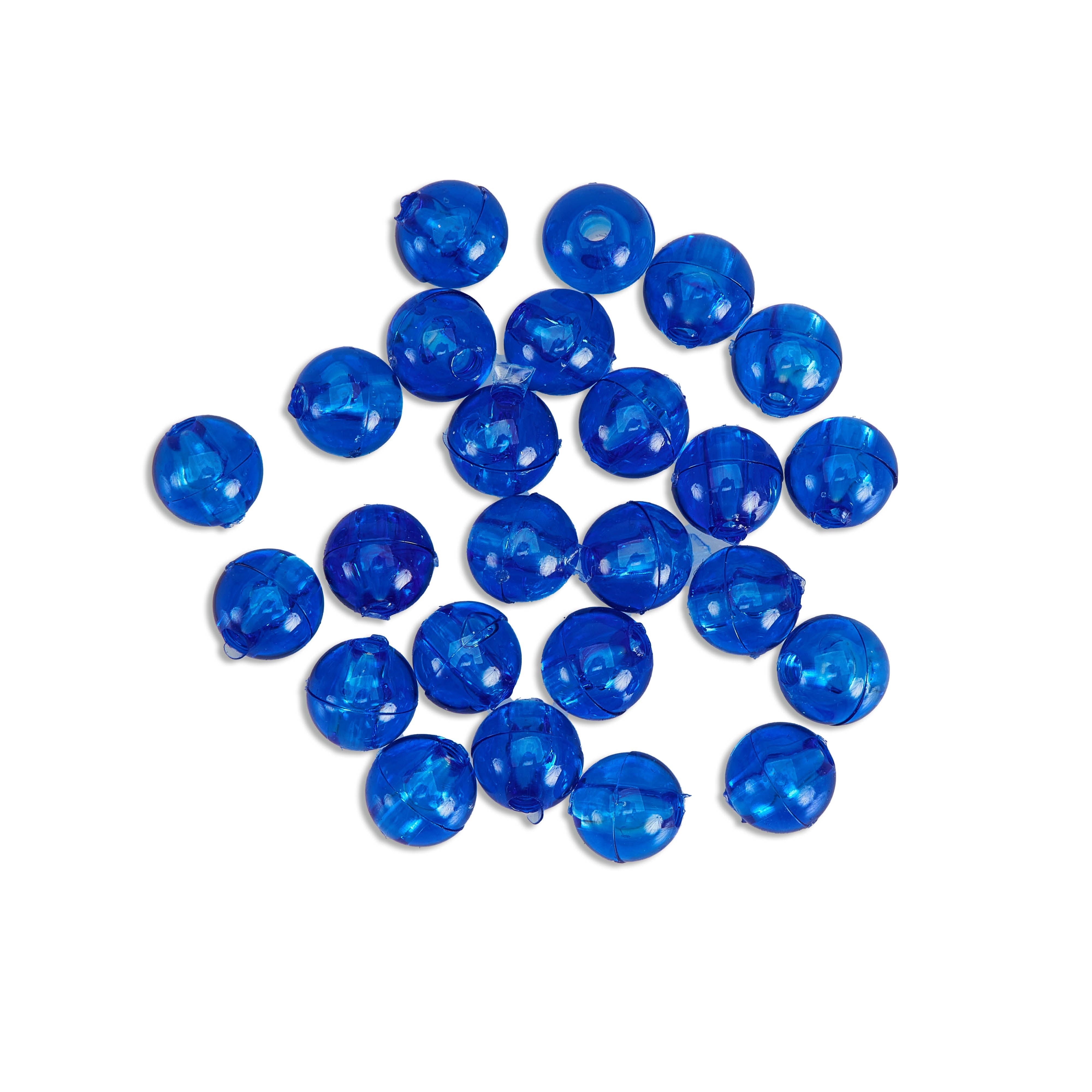Clear Sapphire Blue 6MM Beads (20pack)
