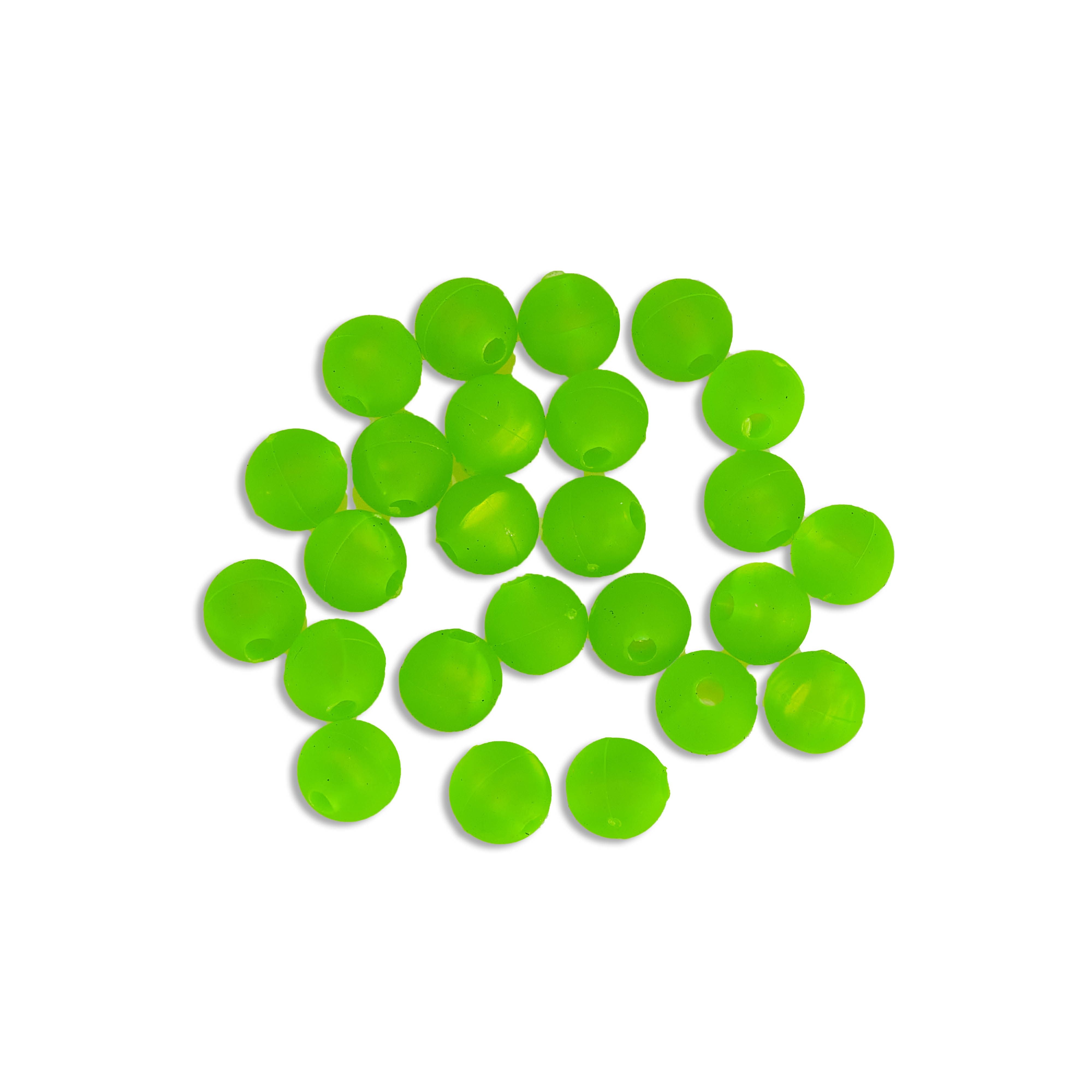 Slime Green  Frosted 6MM Beads (20pack)