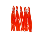 Load image into Gallery viewer, &quot;Orange Sherbet&quot; Hoochie Squid Skirts (5x PACK) 3.5&quot;
